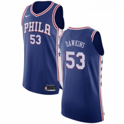 Mens Nike Philadelphia 76ers 53 Darryl Dawkins Authentic Blue Road NBA Jersey Icon Edition  Mens Nike Philadelphia 76ers 53 Darryl Dawkins Authentic Blue Road NBA Jersey Icon Edition