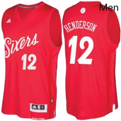 Mens Philadelphia 76ers 12 Gerald Henderson Red 2016 2017 Christmas Day NBA Swingman Jersey  Mens Philadelphia 76ers 12 Gerald Henderson Red 2016 2017 Christmas Day NBA Swingman Jersey