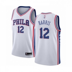 Mens Philadelphia 76ers 12 Tobias Harris Authentic White Basketball Jersey Association Edition  Mens Philadelphia 76ers 12 Tobias Harris Authentic White Basketball Jersey Association Edition