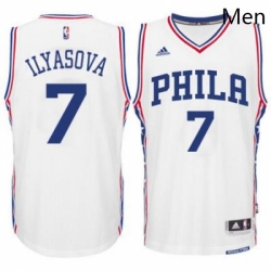 Mens Philadelphia 76ers 7 Ersan Ilyasova adidas White Swingman Home Jersey  Mens Philadelphia 76ers 7 Ersan Ilyasova adidas White Swingman Home Jersey