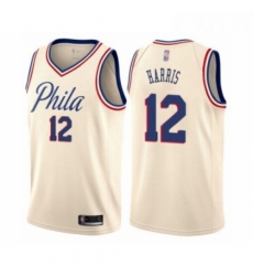 Womens Philadelphia 76ers 12 Tobias Harris Swingman Cream Basketball Jersey City Edition 