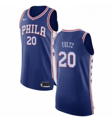 Youth Nike Philadelphia 76ers 20 Markelle Fultz Authentic Blue Road NBA Jersey Icon Edition