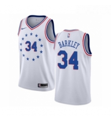 Youth Nike Philadelphia 76ers 34 Charles Barkley White Swingman Jersey Earned Edition