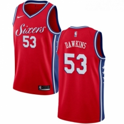 Youth Nike Philadelphia 76ers 53 Darryl Dawkins Swingman Red Alternate NBA Jersey Statement Edition 