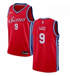 Youth Nike Philadelphia 76ers 9 Dario Saric Authentic Red Alternate NBA Jersey Statement Edition 