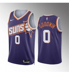 Men Phoenix Suns 0 Jordan Goodwin Purple Icon Edition Stitched Basketball Jersey