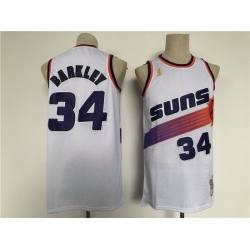 Men Phoenix Suns 34 Barkley White Throwback 2021 NBA Jersey