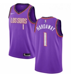 Mens Nike Phoenix Suns 1 Penny Hardaway Swingman Purple NBA Jersey 2018 19 City Edition