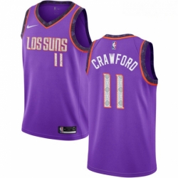 Mens Nike Phoenix Suns 11 Jamal Crawford Swingman Purple NBA Jersey 2018 19 City Edition 