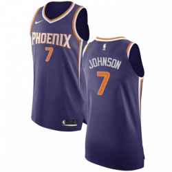 Mens Nike Phoenix Suns 7 Kevin Johnson Authentic Purple Road NBA Jersey Icon Edition