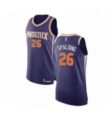 Mens Phoenix Suns 26 Ray Spalding Authentic Purple Basketball Jersey Icon Edition 