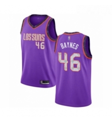 Mens Phoenix Suns 46 Aron Baynes Authentic Purple Basketball Jersey 2018 19 City Edition 