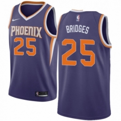 Womens Nike Phoenix Suns 25 Mikal Bridges Swingman Purple NBA Jersey Icon Edition 