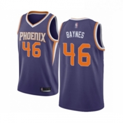 Womens Phoenix Suns 46 Aron Baynes Authentic Purple Basketball Jersey Icon Edition 