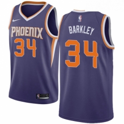 Youth Nike Phoenix Suns 34 Charles Barkley Swingman Purple Road NBA Jersey Icon Edition