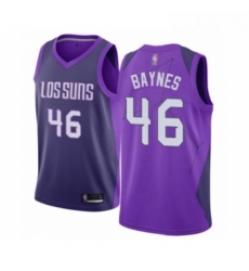 Youth Phoenix Suns 46 Aron Baynes Swingman Purple Basketball Jersey City Edition 