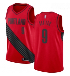 Blazers #9 Nassir Little Red Basketball Swingman Statement Edition Jersey