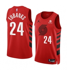 Men Portland Trail Blazers 24 Drew Eubanks 2022 23 Red Statement Edition Swingman Stitched Basketball Jersey