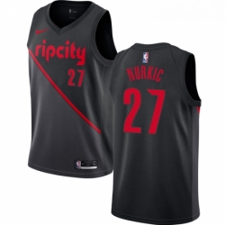 Womens Nike Portland Trail Blazers 27 Jusuf Nurkic Swingman Black NBA Jersey 2018 19 City Edition