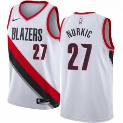 Womens Nike Portland Trail Blazers 27 Jusuf Nurkic Swingman White Home NBA Jersey Association Edition