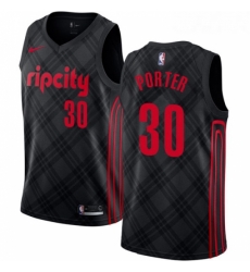 Womens Nike Portland Trail Blazers 30 Terry Porter Swingman Black NBA Jersey City Edition