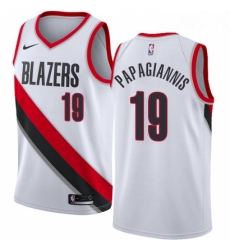 Youth Nike Portland Trail Blazers 19 Georgios Papagiannis Swingman White NBA Jersey Association Edition 