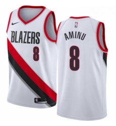 Youth Nike Portland Trail Blazers 8 Al Farouq Aminu Authentic White Home NBA Jersey Association Edition