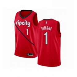 Youth Portland Trail Blazers 1 Anfernee Simons Red Swingman Jersey Earned Edition 