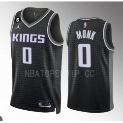 Men Nike Sacramento Kings Malik Monk #0 Black Stitched NBA Jersey