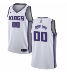 Mens Nike Sacramento Kings 0 Willie Cauley Stein Swingman White NBA Jersey Association Edition 