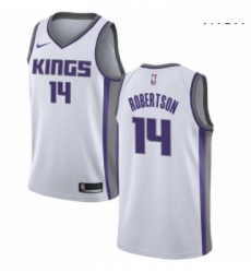 Mens Nike Sacramento Kings 14 Oscar Robertson Authentic White NBA Jersey Association Edition