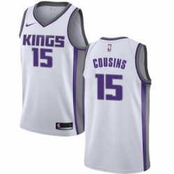 Womens Nike Sacramento Kings 15 DeMarcus Cousins Authentic White NBA Jersey Association Edition