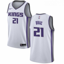 Womens Nike Sacramento Kings 21 Vlade Divac Swingman White NBA Jersey Association Edition