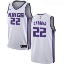 Womens Nike Sacramento Kings 22 Bruno Caboclo Authentic White NBA Jersey Association Edition 