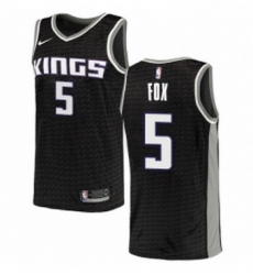 Womens Nike Sacramento Kings 5 DeAaron Fox Swingman Black NBA Jersey Statement Edition 