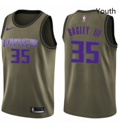 Youth Nike Sacramento Kings 35 Marvin Bagley III Swingman Green Salute to Service NBA Jersey 