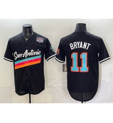 Men San Antonio Spurs  11 Carter Bryant Black USA 250  Patch City Edition Stitched Baseball Jersey