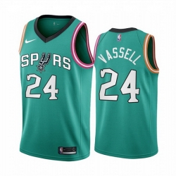 Men San Antonio Spurs 24 Devin Vassell 2022 23 Teal City Edition Stitched Jersey