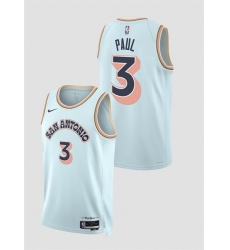 Men San Antonio Spurs 3 Chris Paul Light Blue 2024 25 City Edition Stitched Basketball Jersey