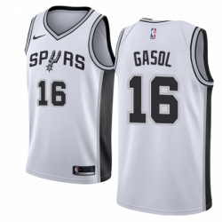 Womens Nike San Antonio Spurs 16 Pau Gasol Swingman White Home NBA Jersey Association Edition 