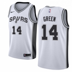 Youth Nike San Antonio Spurs 14 Danny Green Swingman White Home NBA Jersey Association Edition