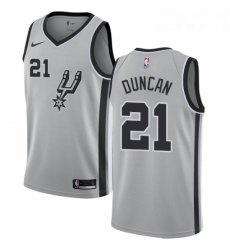 Youth Nike San Antonio Spurs 21 Tim Duncan Swingman Silver Alternate NBA Jersey Statement Edition