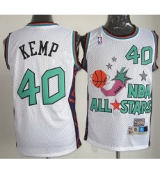 Seattle SuperSonics Shawn Kemp 40# 1995 All Star White NBA Jerseys