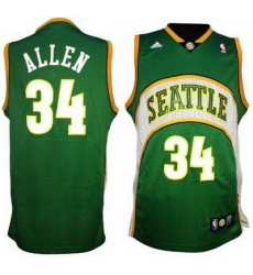 Seattle Supersonics 34# Ray Allen Soul Swingman Green Jersey