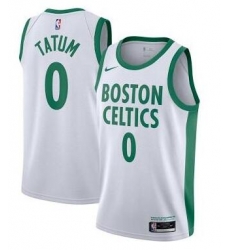 Men Boston Celtics Jayson Tatum White 2020 City Edition Jersey