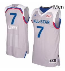 Mens Adidas Toronto Raptors 7 Kyle Lowry Authentic Gray 2017 All Star NBA Jersey