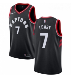 Mens Nike Toronto Raptors 7 Kyle Lowry Authentic Black Alternate NBA Jersey Statement Edition