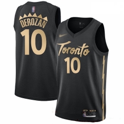 Raptors 10 DeMar DeRozan Black Basketball Swingman City Edition 2019 20 Jersey