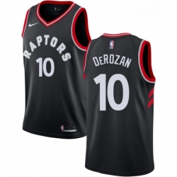 Womens Nike Toronto Raptors 10 DeMar DeRozan Swingman Black Alternate NBA Jersey Statement Edition