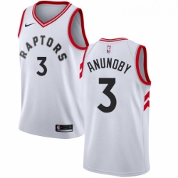 Womens Nike Toronto Raptors 3 OG Anunoby Swingman White NBA Jersey Association Edition 